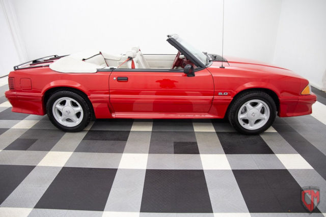 1992 Red Ford Mustang Convertible