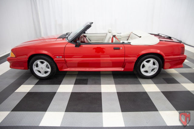 1992 Red Ford Mustang Convertible