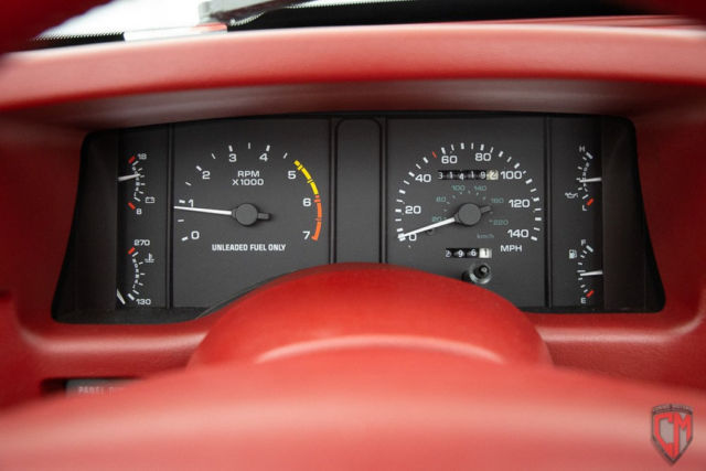 1992 Red Ford Mustang Convertible