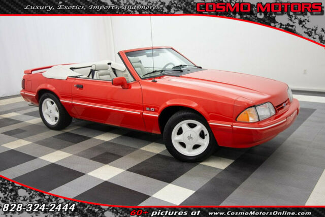 1992 Red Ford Mustang Convertible