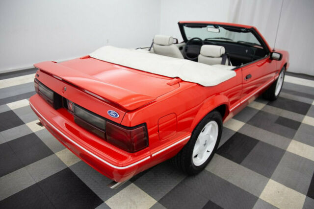 1992 Red Ford Mustang Convertible