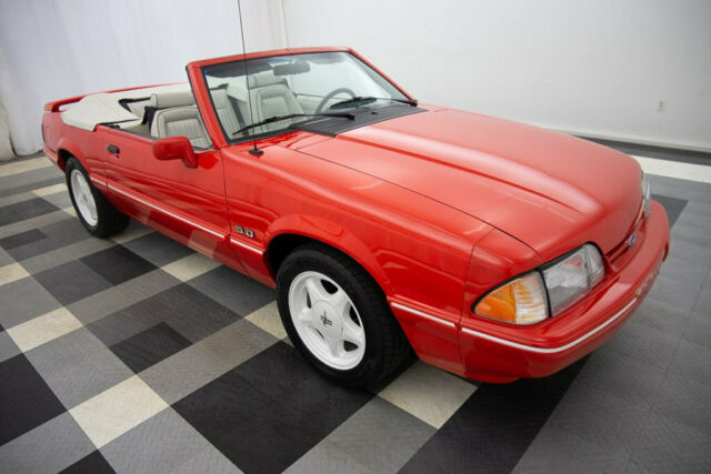 1992 Red Ford Mustang Convertible