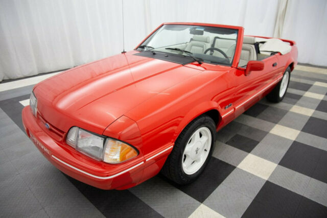 1992 Red Ford Mustang Convertible