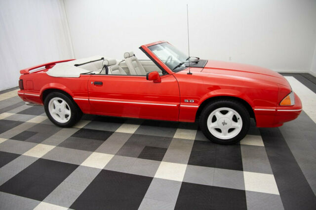 1992 Red Ford Mustang Convertible