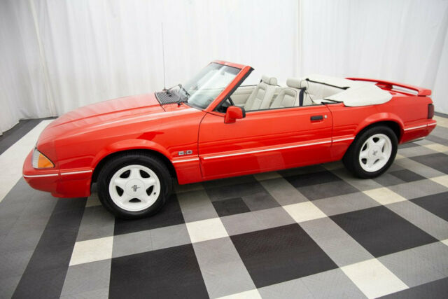 1992 Red Ford Mustang Convertible