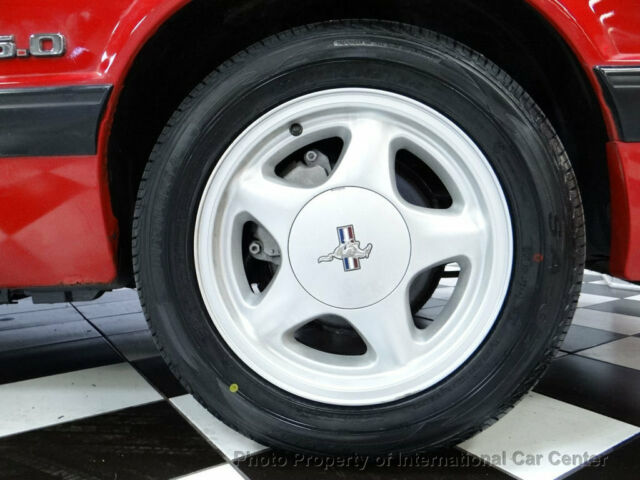 1991 Red Ford Mustang Convertible
