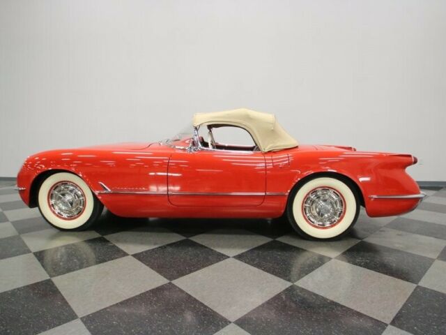 1954 Red Chevrolet Corvette Convertible