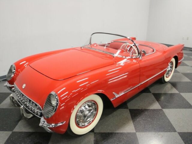 1954 Red Chevrolet Corvette Convertible