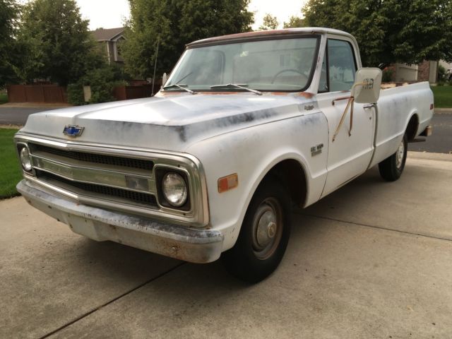 1969 White Chevrolet C-10 Standard Cab Pickup