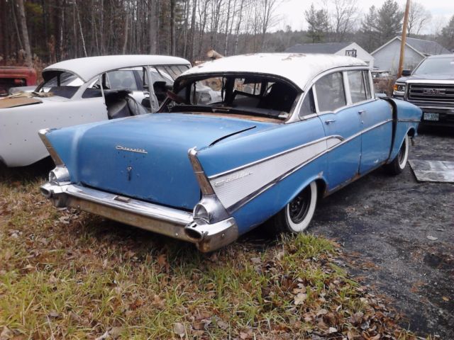 1957 Black Chevrolet Bel Air/150/210 Sedan