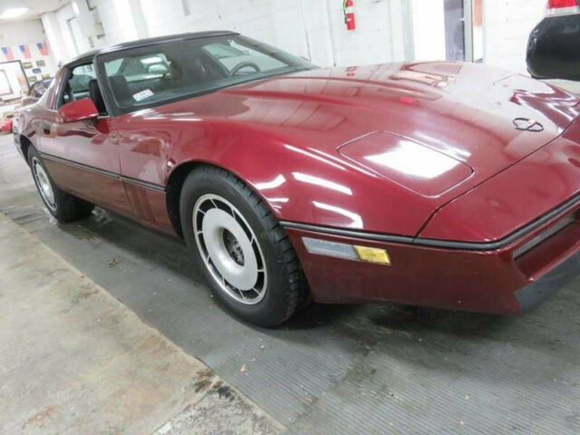 1985 Burgundy Chevrolet Corvette Hatchback
