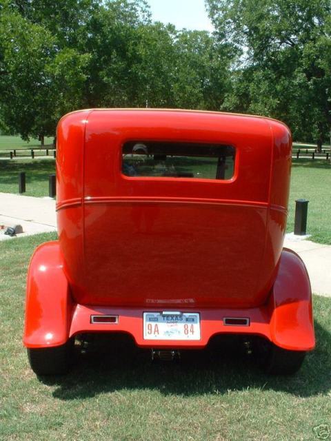 1930 Red Ford Model A 2 dr sedan