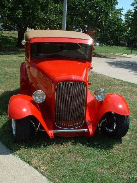 1930 Red Ford Model A 2 dr sedan