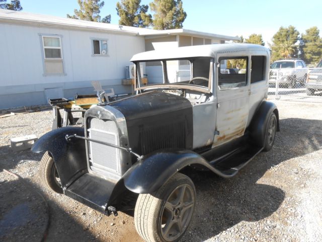 1931 black and gray Ford Model A Sedan