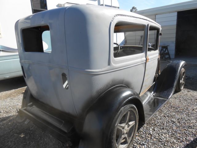 1931 black and gray Ford Model A Sedan