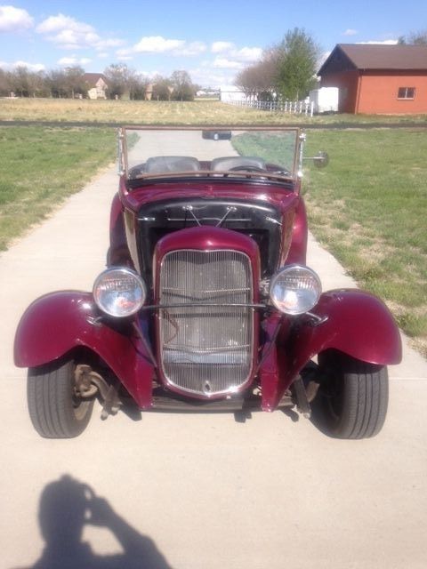 1931 black cherry Ford Model A Convertible