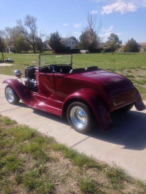 1931 black cherry Ford Model A Convertible