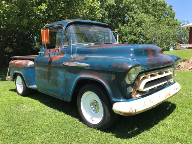 1957 Blue Chevrolet Other Pickups BIG WINDOW CAB