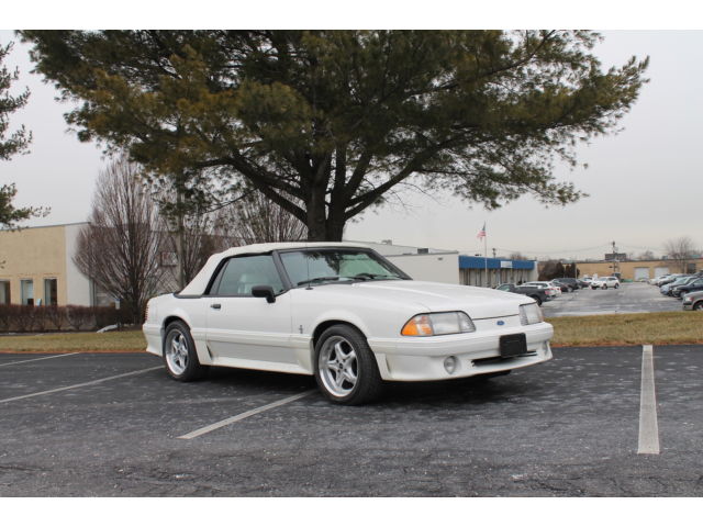 1993 White Ford Mustang Convertible