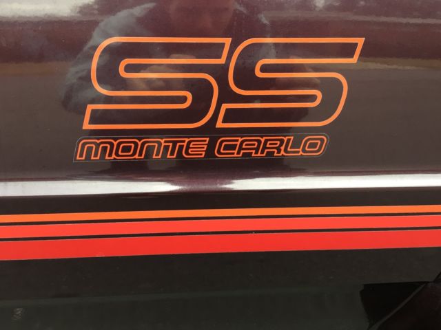 1987 Burgundy Chevrolet Monte Carlo Coupe