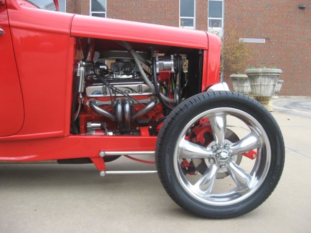 1932 Red Ford Coupe 3 Window Coupe