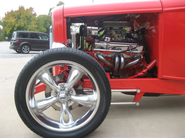 1932 Red Ford Coupe 3 Window Coupe