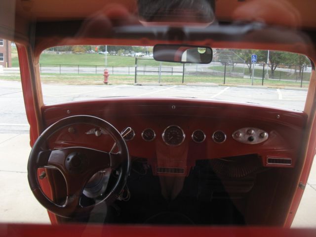 1932 Red Ford Coupe 3 Window Coupe