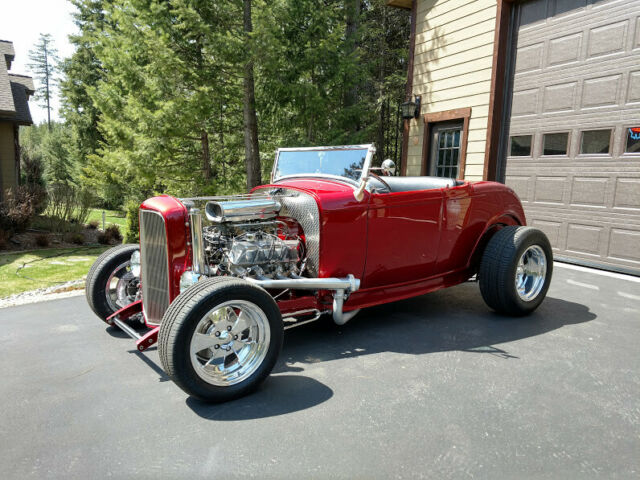 1932 Red Ford 32 Ford Roadster Highboy Convertible