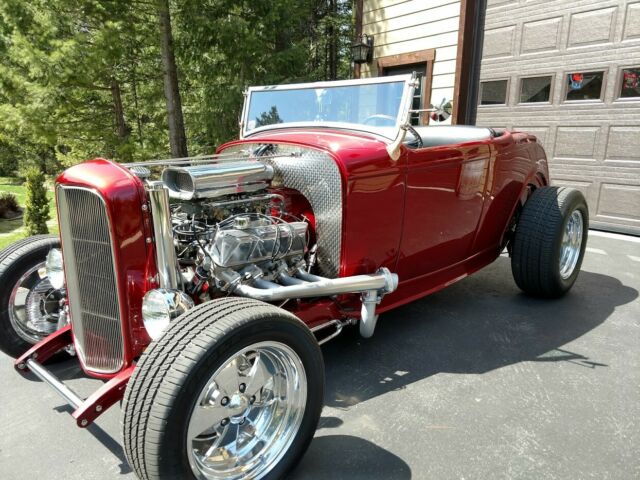 1932 Red Ford 32 Ford Roadster Highboy Convertible