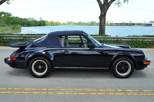 1987 Blue Porsche 911 Convertible