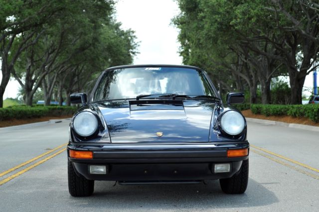 1987 Blue Porsche 911 Convertible