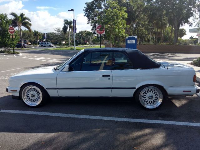 1988 White BMW 3-Series Convertible