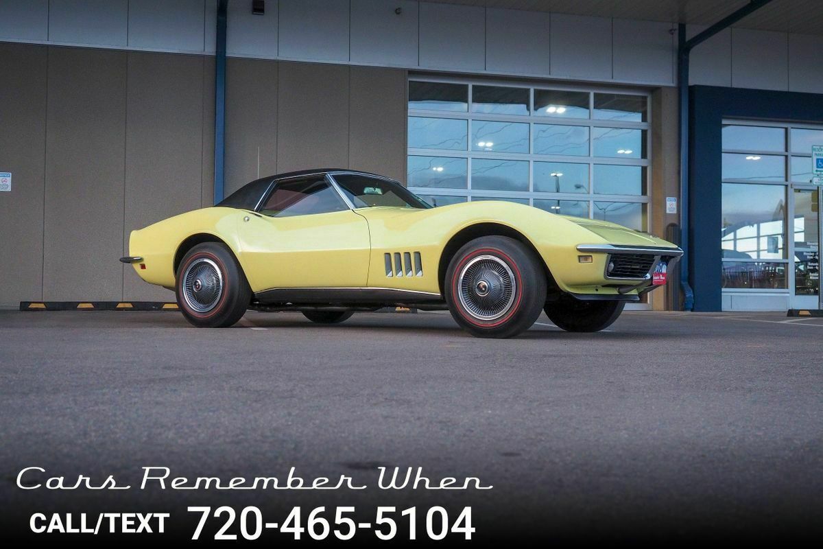 1968 Yellow Chevrolet Corvette --