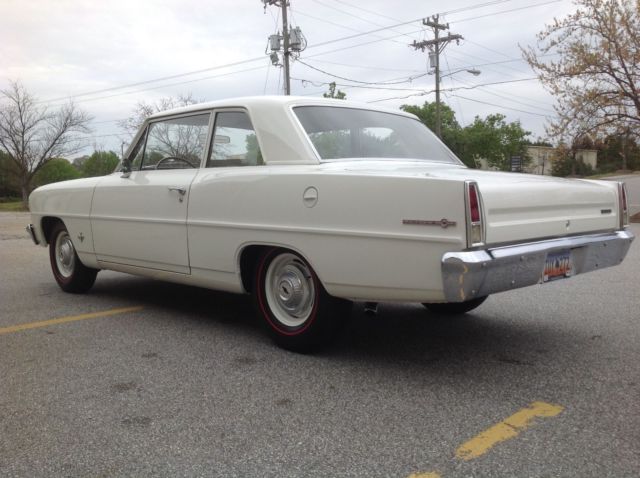 1966 White Chevrolet Nova Sedan