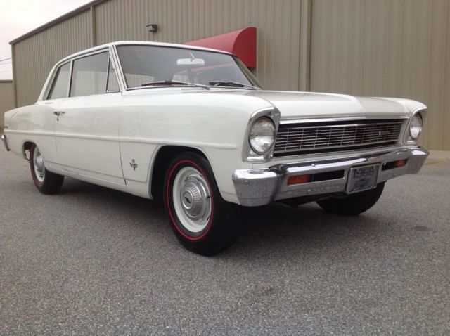 1966 White Chevrolet Nova Sedan