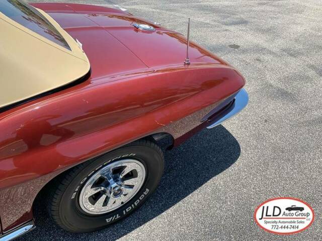 1965 Maroon Chevrolet Corvette Convertible