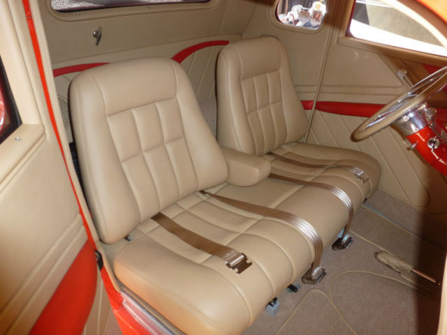 1934 Viper Red Ford 5 Window Coupe - All Steel