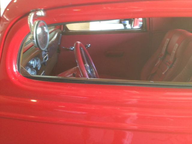 1934 Red Ford Other 3-window coupe chopped