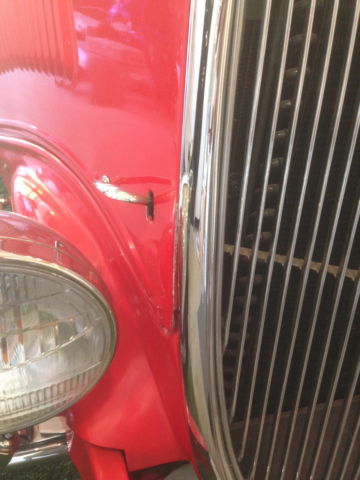 1934 Red Ford Other 3-window coupe chopped