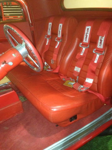 1934 Red Ford Other 3-window coupe chopped