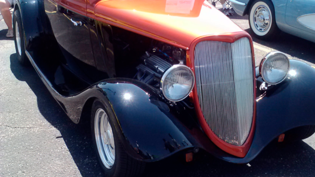 1934 Mango Tango/Black Ford 3-Window Coupe Coupe