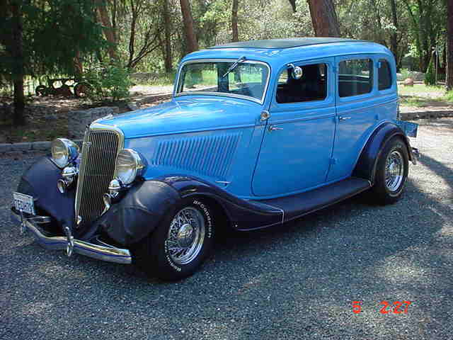 1934 Blue Ford 4 dr.  sedan 4 door sedan