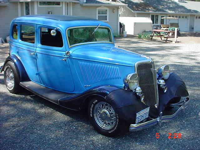 1934 Blue Ford 4 dr.  sedan 4 door sedan