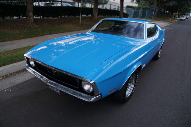 1971 Blue Ford Mustang 351/285HP V8 Cleveland Sportsroof Fastback 2 Dr Fastback