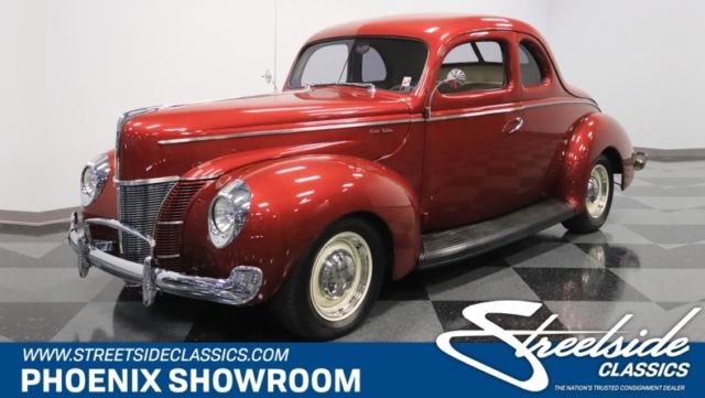 1940 Red Ford Deluxe Coupe