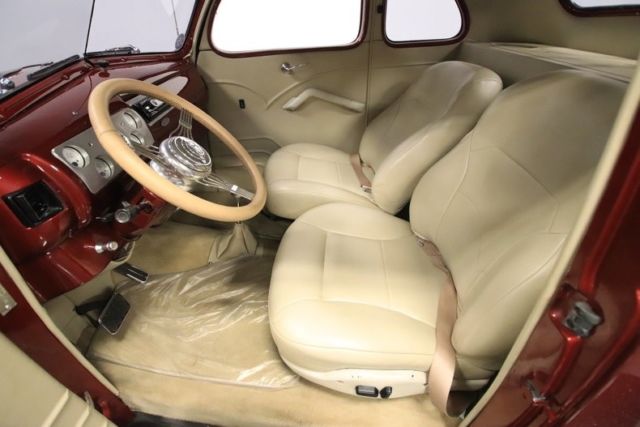1940 Red Ford Deluxe Coupe