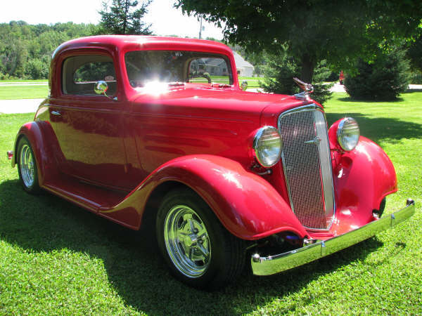 1934 Red Chevrolet Chevy Coupe