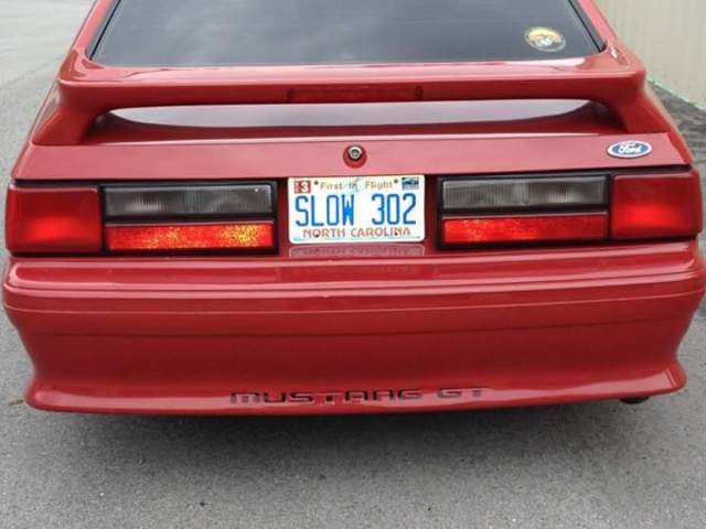 1989 Red Ford Mustang Hatchback