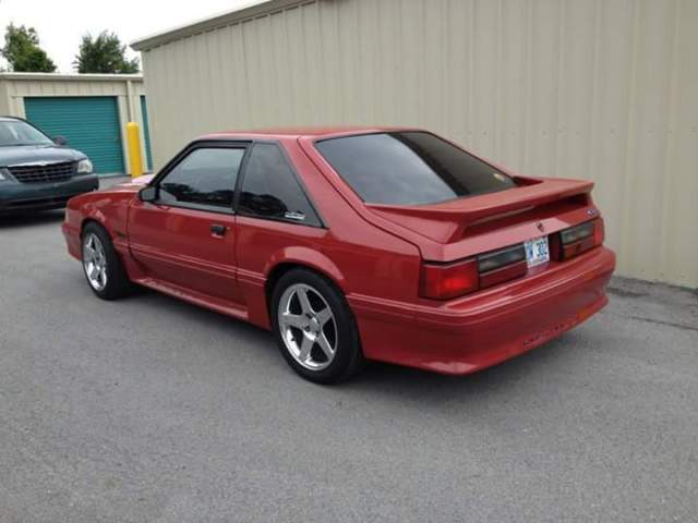 1989 Red Ford Mustang Hatchback