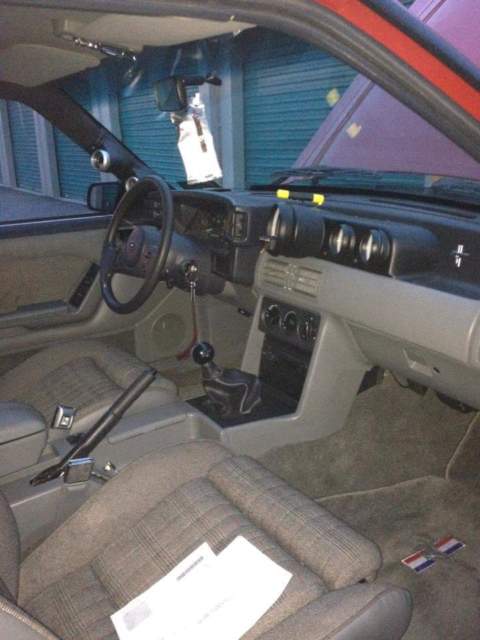 1989 Red Ford Mustang Hatchback